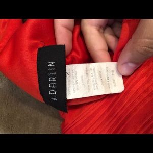 Tight red mini dress